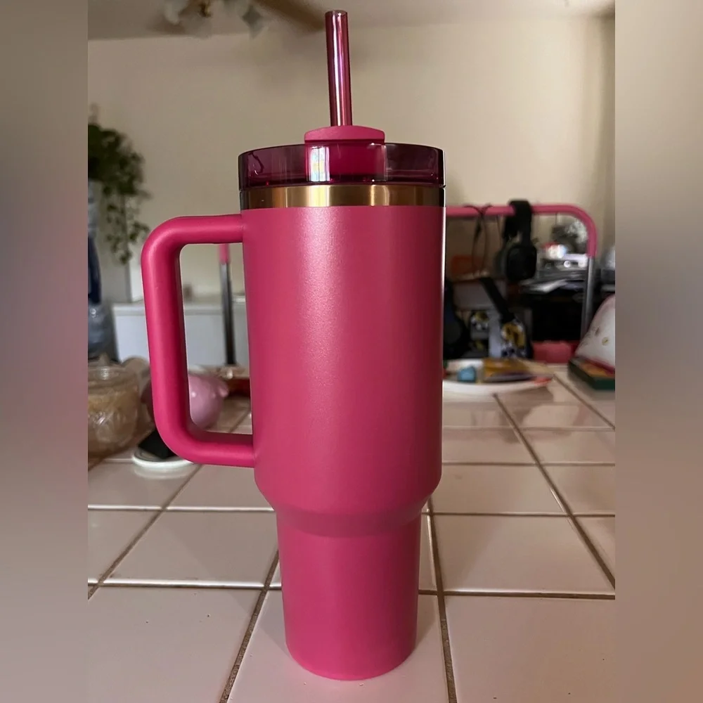 Stanley X Starbucks  Berry Pink Glitter 40oz NWT - Picture 3 of 7
